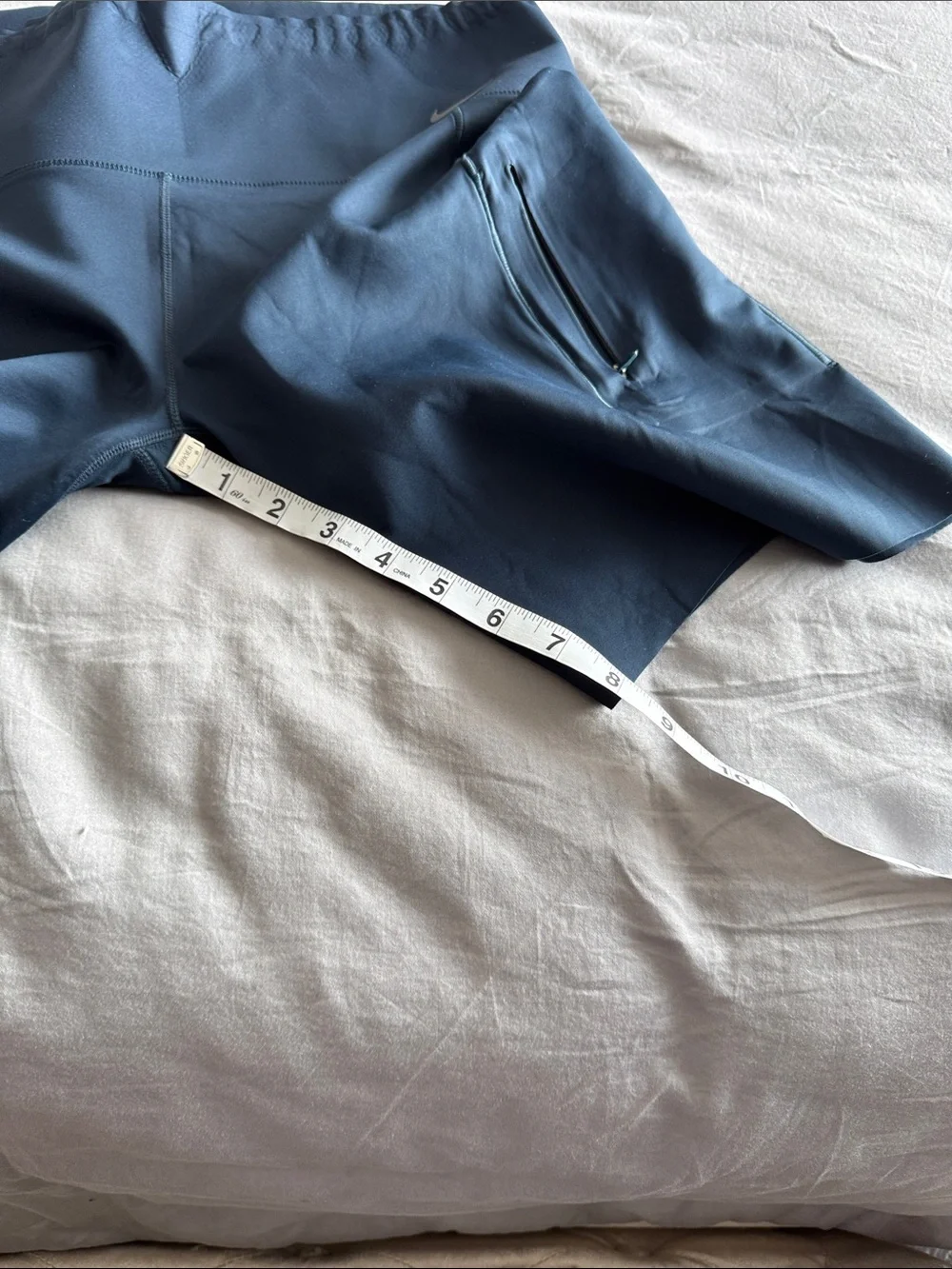 Nike Women's  Blue High-Waist Athletic  Shorts with Side Pockets - Like New - Picture 5 of 5